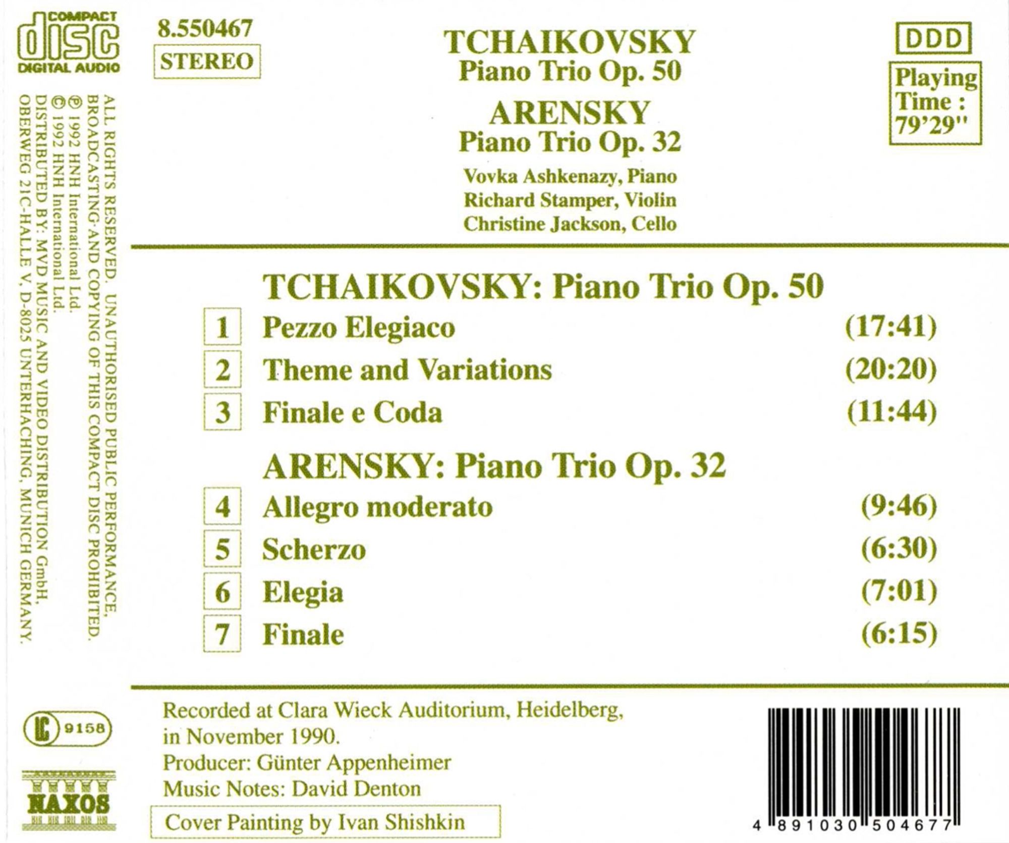 TCHAIKOVSKY/ARENSKY: Piano Trios - slide-1