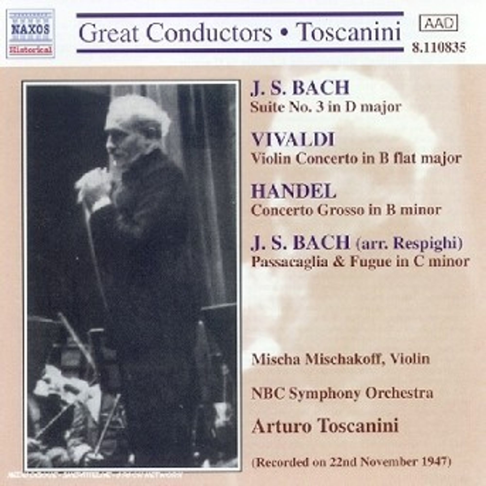 BACH/VIVALDI/HANDEL: Toscanini Concert Edition 