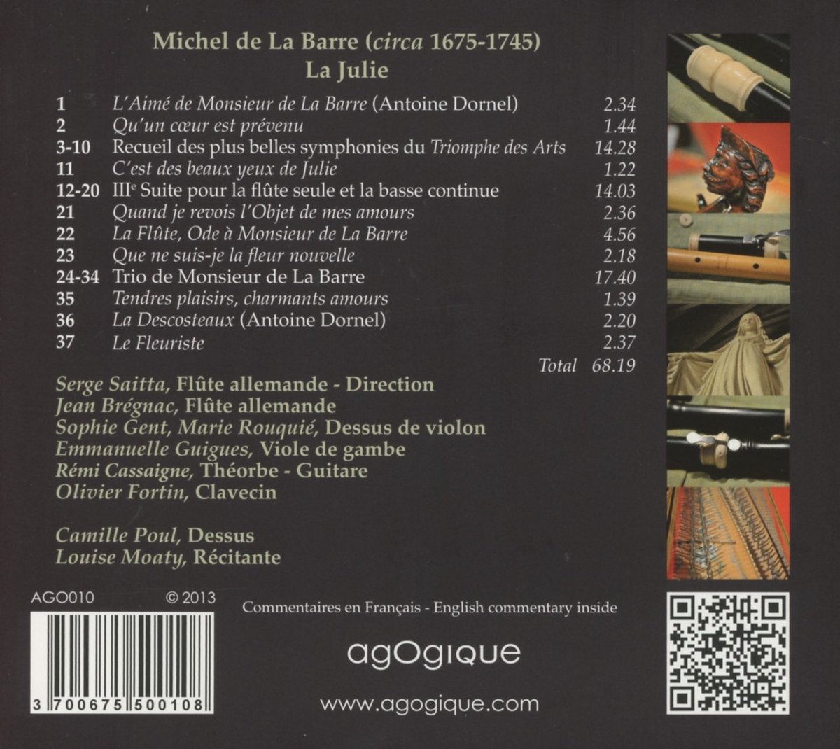 Barre: La Julie - Suite n° III pour la flute, Trio, ... - slide-1