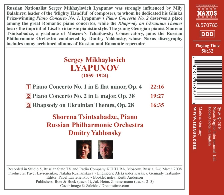 Lyapunov: Piano Concertos Nos. 1 & 2, Rhapsody on Ukrainian Themes - slide-1