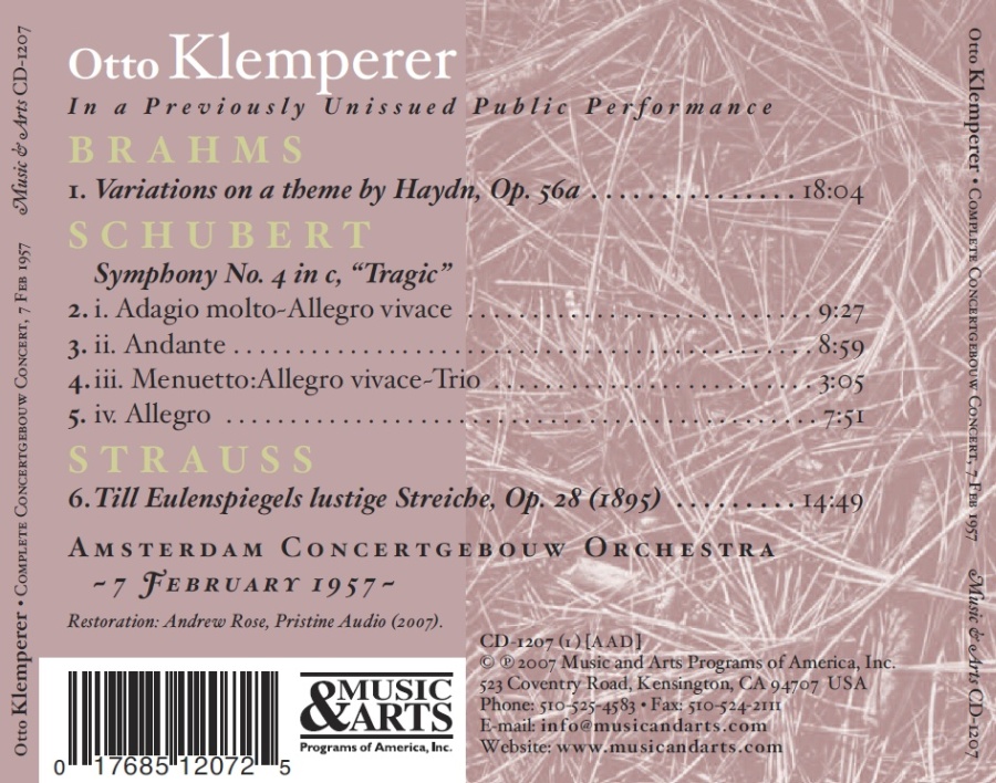 Brahms: Haydn Variations; Schubert: Symphony No. 4; Strauss: Till Eulenspiegel - slide-1