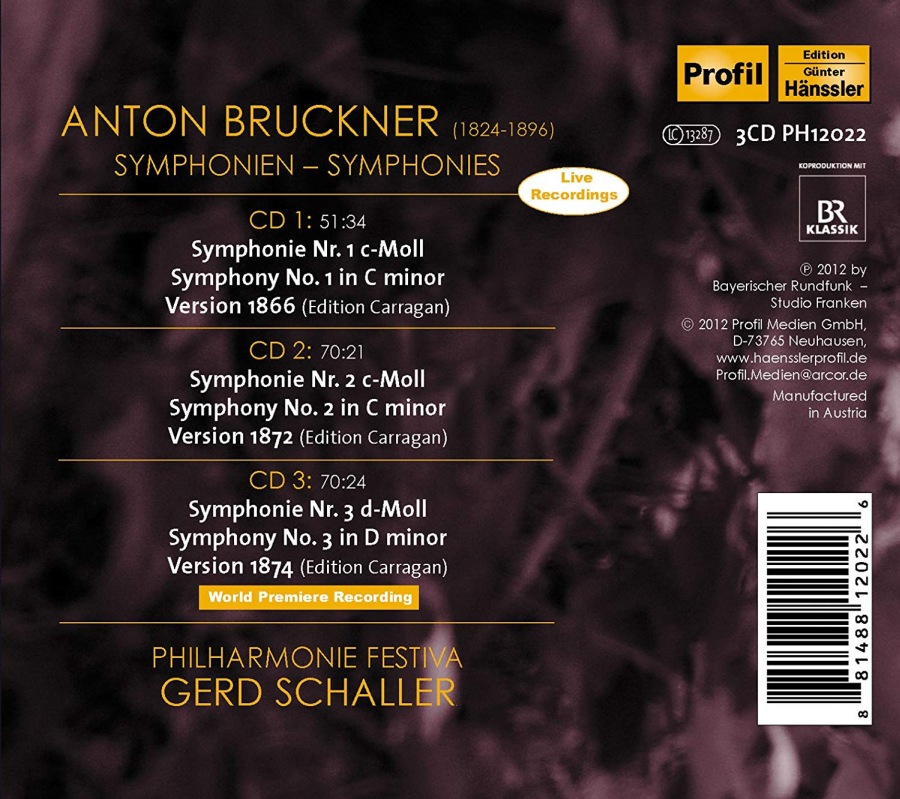 Bruckner: Symphonies Nos. 1, 2, 3 - slide-1
