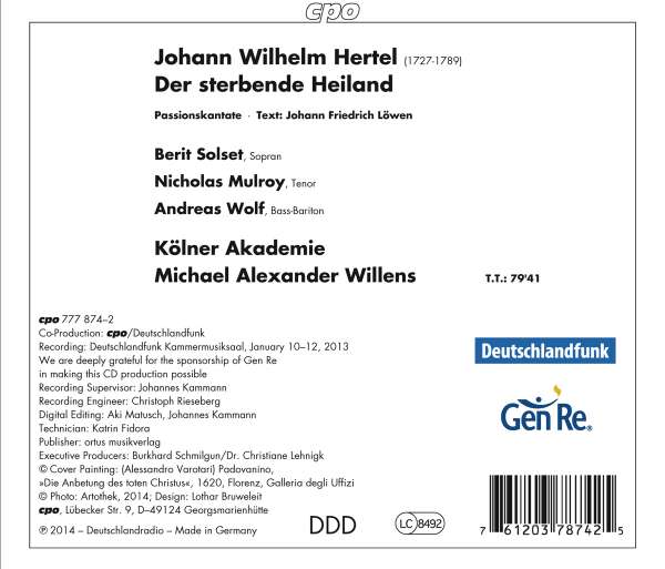 Hertel: Der sterbende Heiland (Passion Cantata) - slide-1