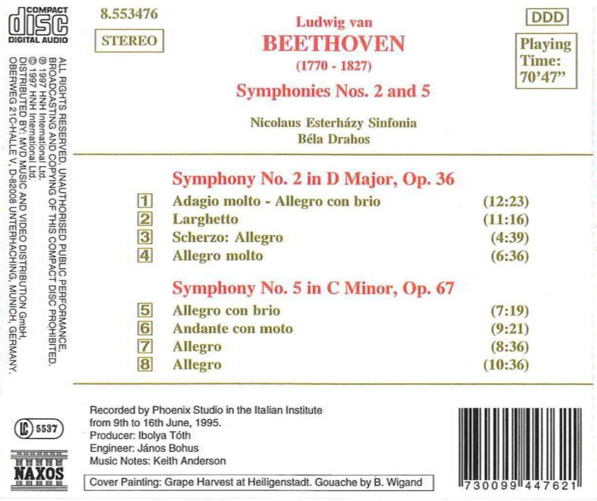 BEETHOVEN: Symphonies no. 2 & 5 - slide-1