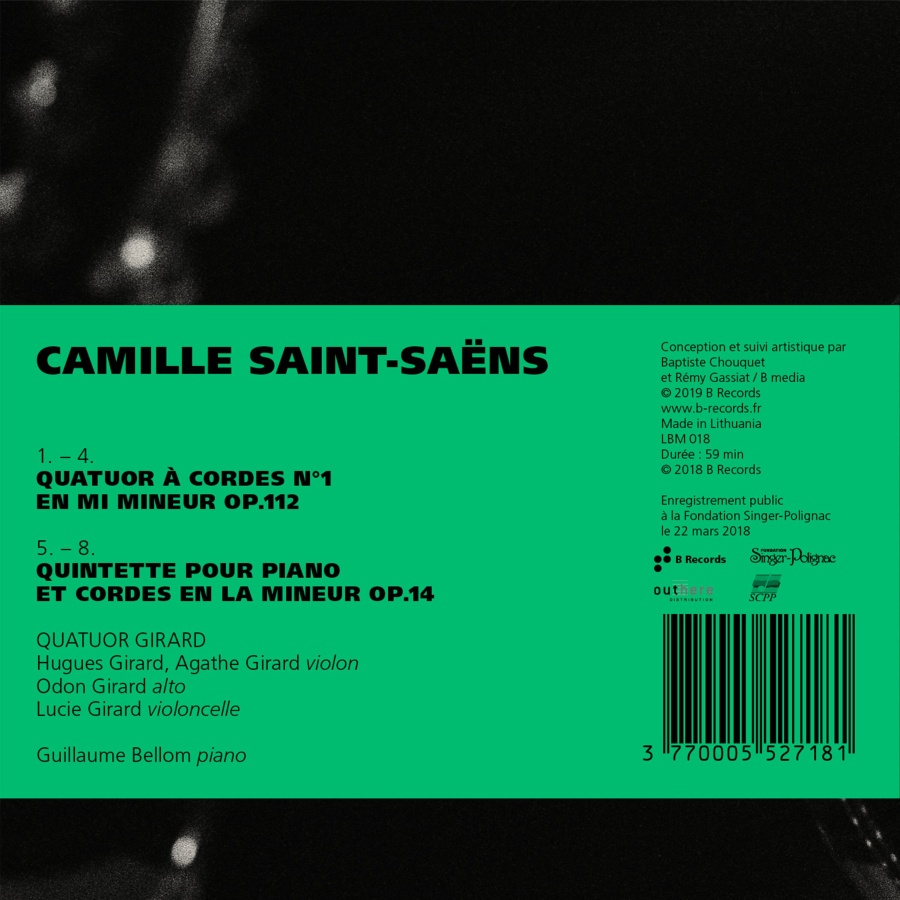 Saint-Saëns: String quartet no. 1; Piano quintet - slide-1