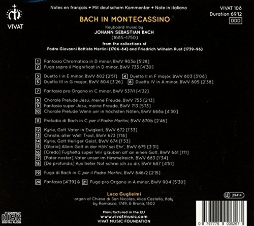Bach in Montecassino, utwory na organy - slide-1