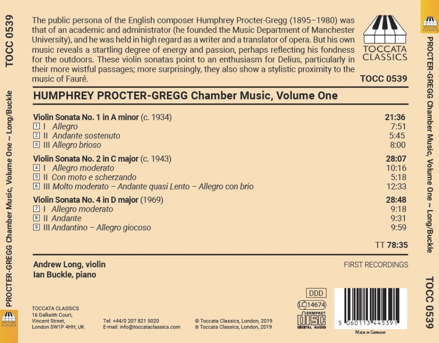 Procter-Gregg: Chamber Music Vol. 1 - slide-1