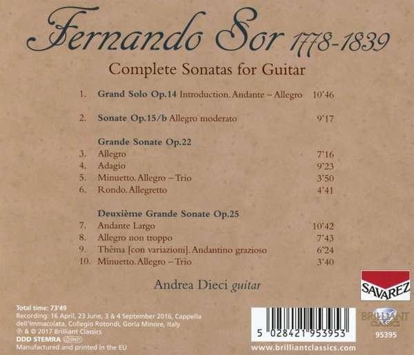 Sor: Complete Sonatas for Guitar - slide-1