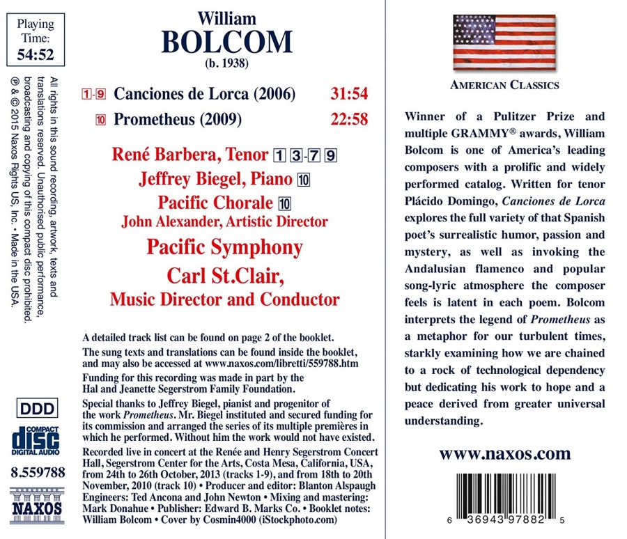 Bolcom: Canciones de Lorca; Prometheus - slide-1