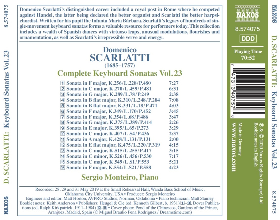 Scarlatti: Keyboard Sonatas Vol. 23 - slide-1
