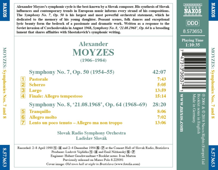 Moyzes: Symphonies Nos. 7 and 8 - slide-1