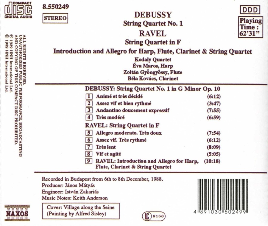 DEBUSSY: String Quartet No. 1 / RAVEL: String Quartet in F / Introduction and Allegro - slide-1
