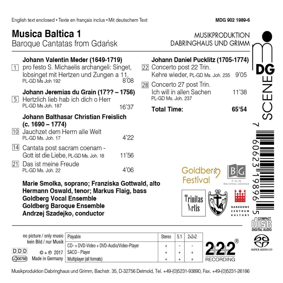 Baroque Cantatas from Gdańsk  - Musica Baltica Vol. 1 - slide-1