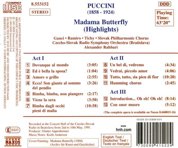 PUCCINI: Madama Butterfly ( Highlights ) - slide-1