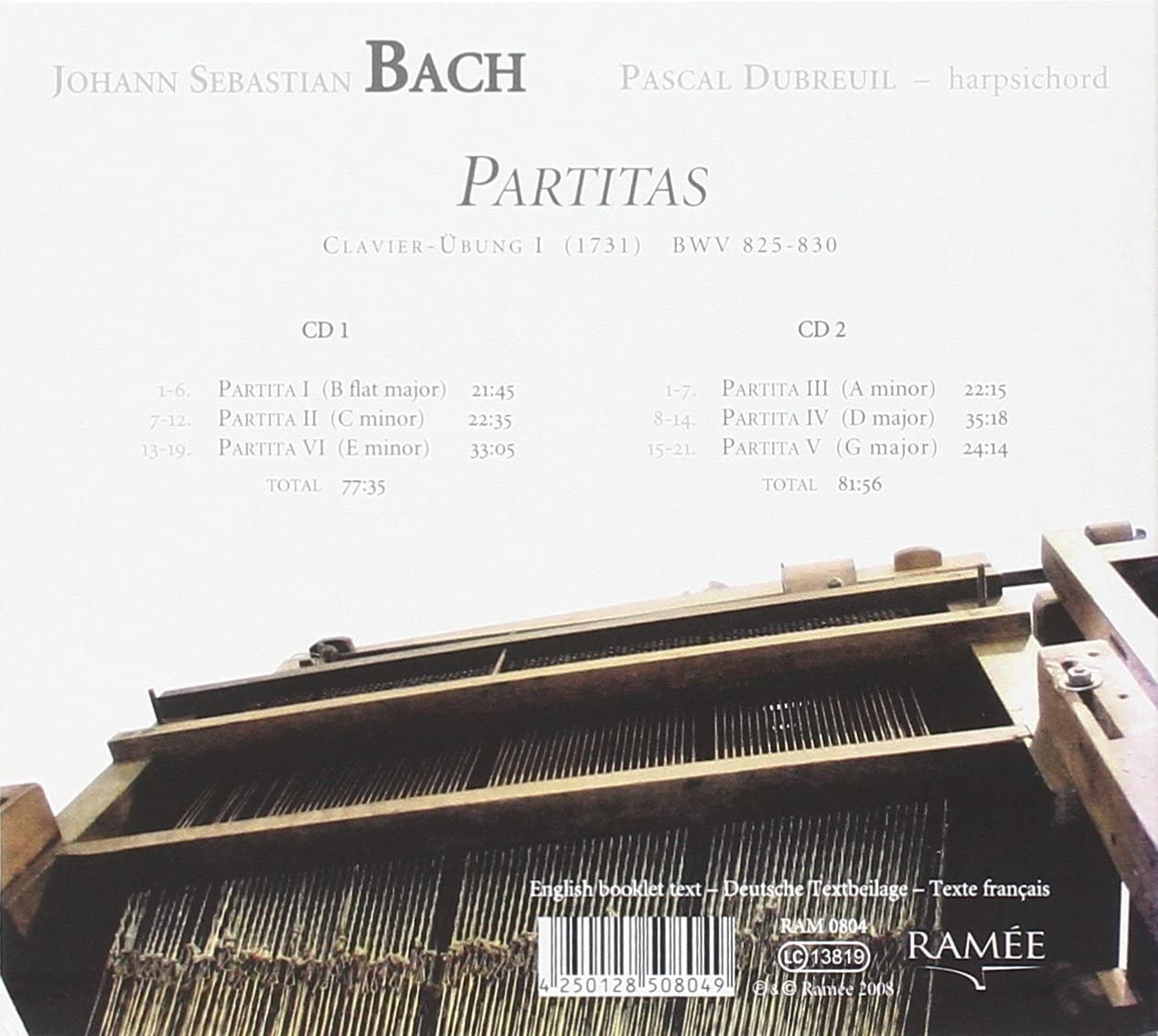 Bach: Klavier Ubung 1, Partitas Bwv 825-830 - slide-1