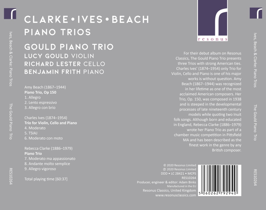 Clarke; Ives; Beach: Piano Trios - slide-1
