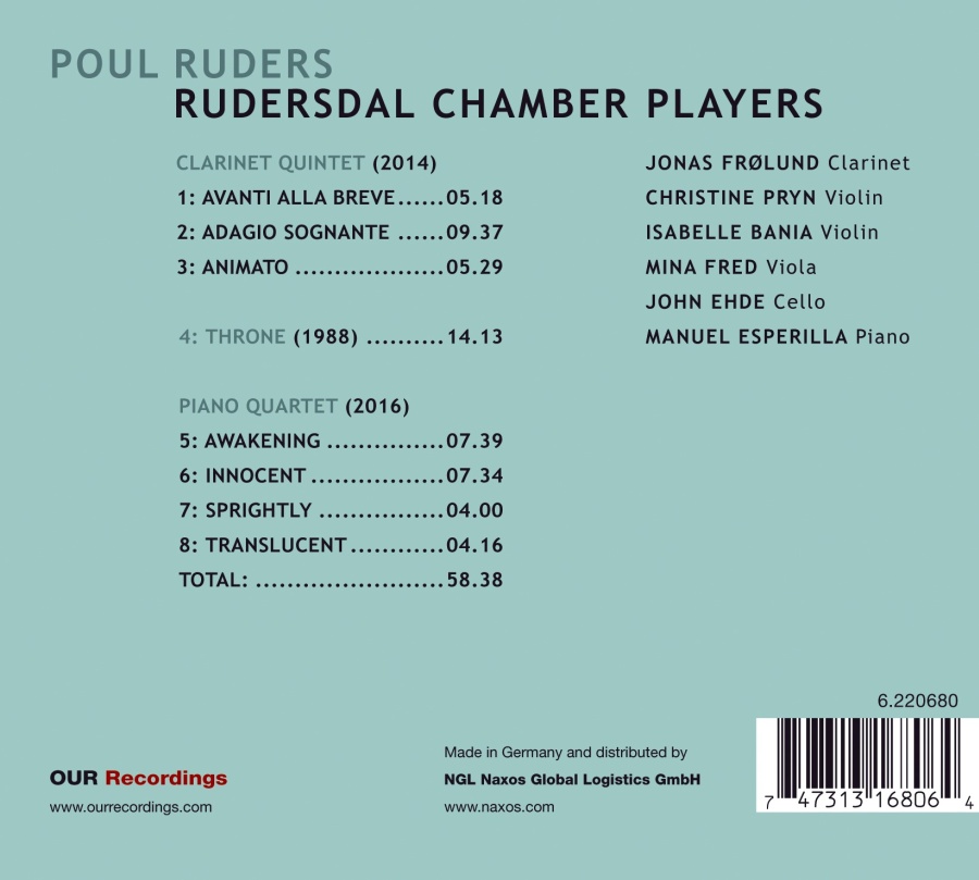 Ruders: Clarinet Quintet; Throne; Piano Quartet - slide-1