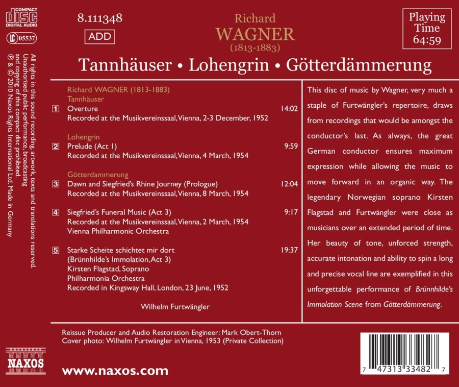 Wagner: Tannhäuser, Lohengrin, Götterdämmerung, nagr. 1952-54 - slide-1