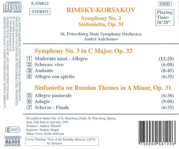 RIMSKY-KORSAKOV: Symphonies nos. 3 & 4 - slide-1