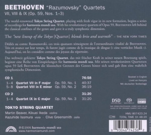 Beethoven: Razumovsky Quartets Op.59, Nos. 1 - 3 - slide-1