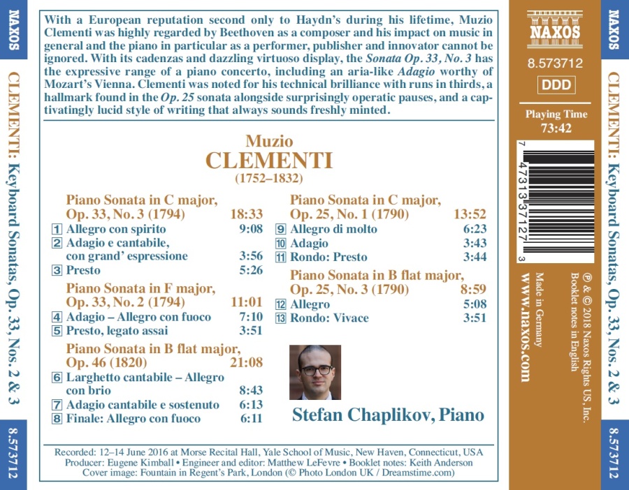 Clementi: Keyboard Sonatas Op. 33; 46; 25, - slide-1