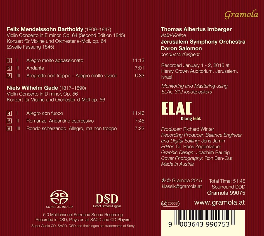 Mendelssohn & Gade: Violin Concertos - slide-1