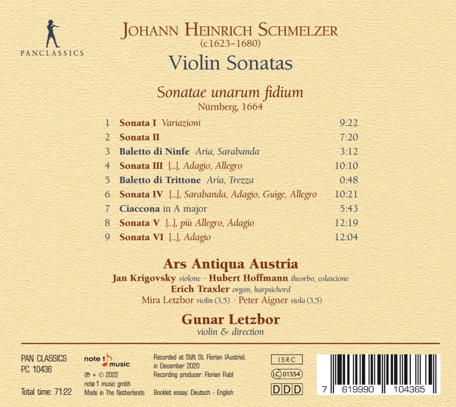 Schmelzer: Violin Sonatas - Sonatae unarum fidium (1664) - slide-1