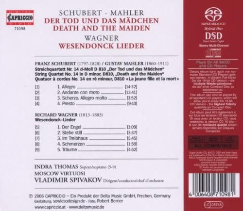 Schubert: String Quartet No. 14 ( Death and the Maiden ) / Wagner: Wesendonck Lieder / Mahler: - slide-1