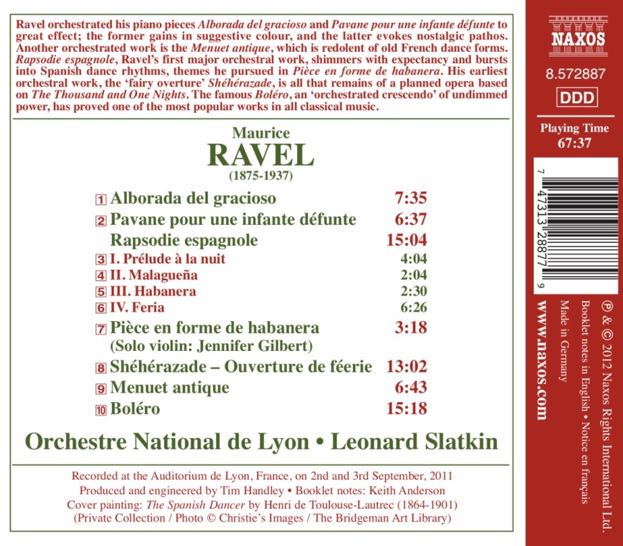 Ravel: Orchestral Works 1 - Rapsodie espagnole, Pavane pour une infante défunte, Bolero - slide-1