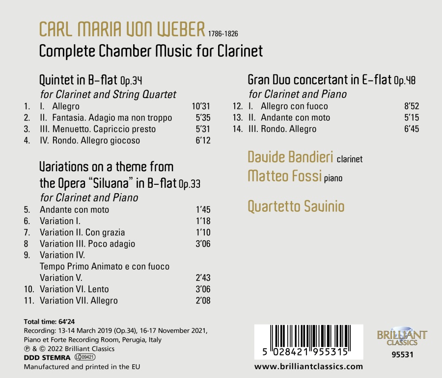 Weber: Complete Chamber Music for Clarinet - slide-1
