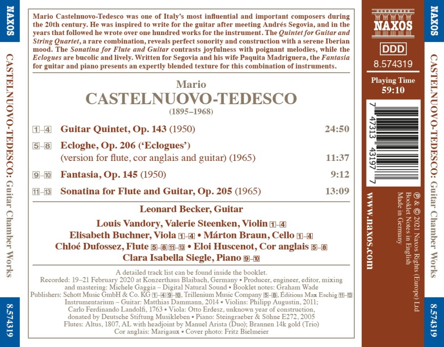 Castelnuovo-Tedesco: Guitar Quintet - slide-1
