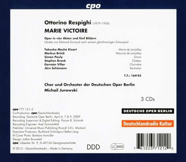Respighi: Marie Victoire - Opera in 2 acts and 5 pictures - slide-1