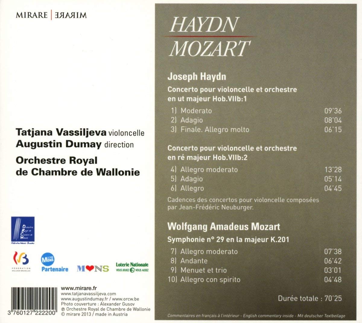 Haydn: Concertos pour violoncelle n° 1 & 2 / Mozart: Symphonie n° 29 - slide-1