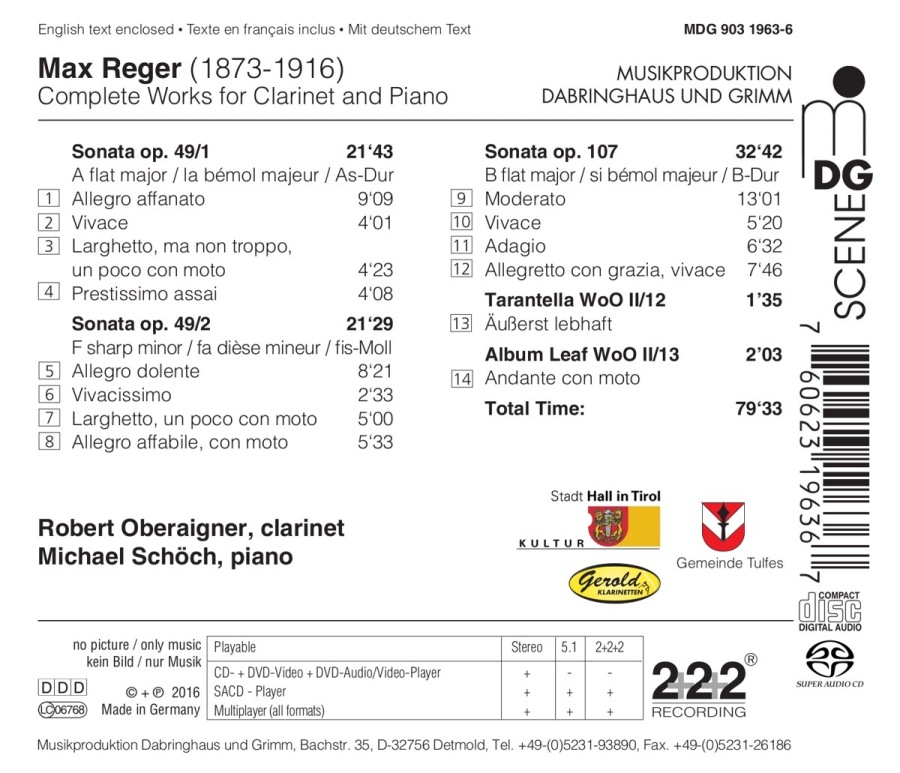 Reger: Complete Works for Clarinet and Piano - slide-1
