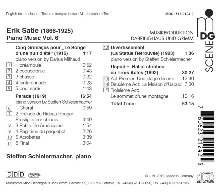 Satie: Piano Music Vol. 6 - slide-1