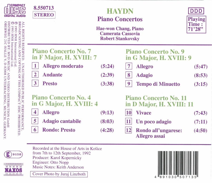 Haydn: Piano Concertos - Hob.XVIII:F1, 4, 9, 11 - slide-1