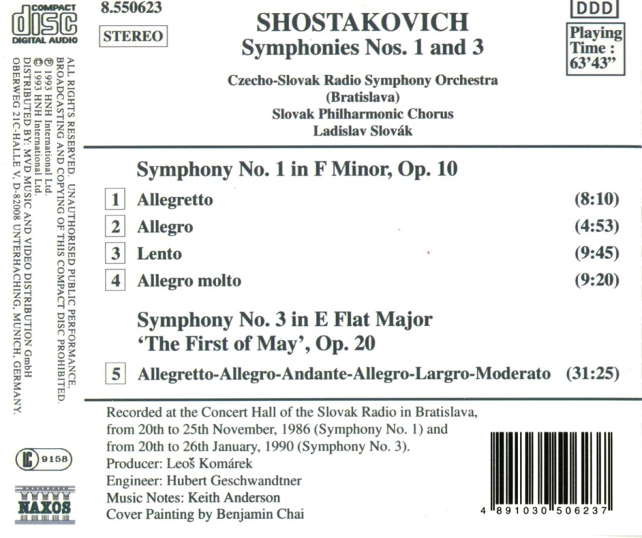 Shostakovich: Symphonies Nos. 1 and 3 - slide-1