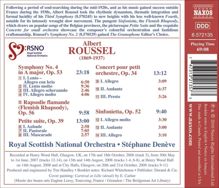Roussel: Symphony No. 4, Rapsodie Flamande, Petite Suite, Sinfonietta - slide-1