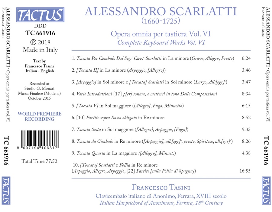 Scarlatti: Complete Keyboard Works vol. 6 - slide-1
