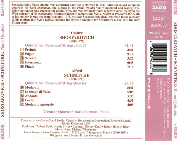 Shostakovich/Schnittke: Piano Quintets - slide-1