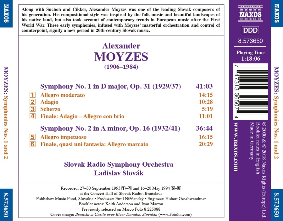 Moyzes: Symphonies Nos. 1 & 2 - slide-1