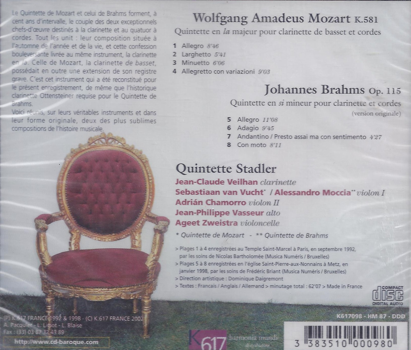 Mozart/Brahms: Two Great Autumn Quintets - slide-1