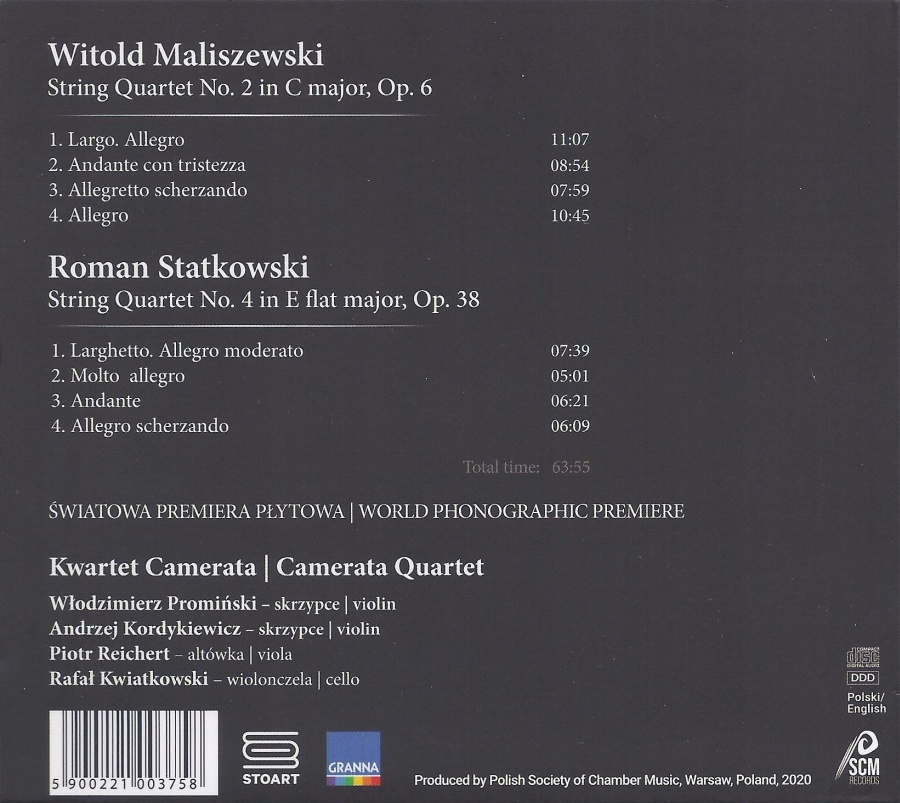 Maliszewski; Statkowski: String Quartets - slide-1