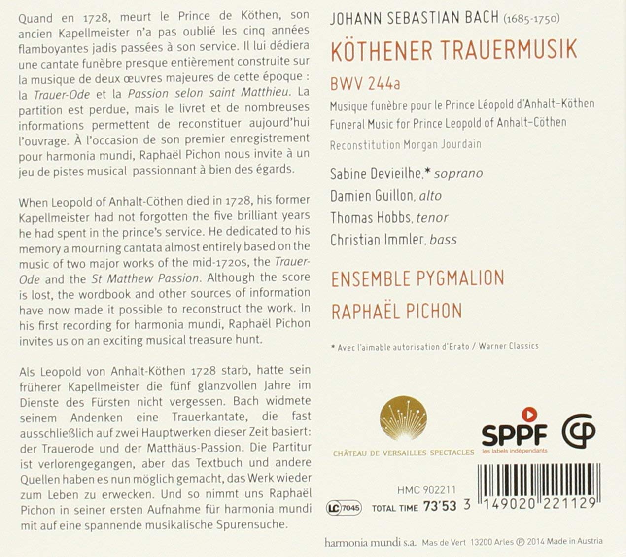 Bach: Köthener Trauermusik BWV244a - slide-1