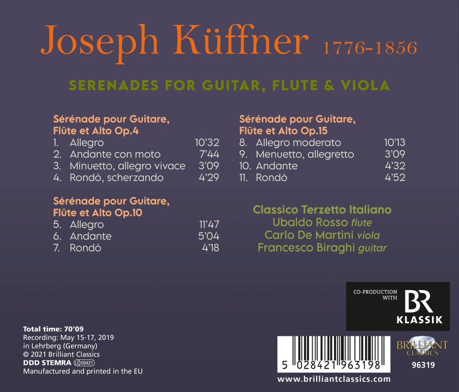 Küffner: Serenades for Guitar, Flute & Viola - slide-1