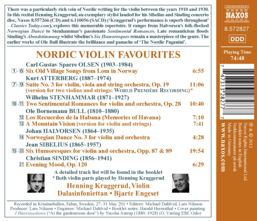 Nordic Violin Favourites - Stenhammar, Atterberg, Sibelius, Bull, Halvorsen, Sinding, Olsen - slide-1
