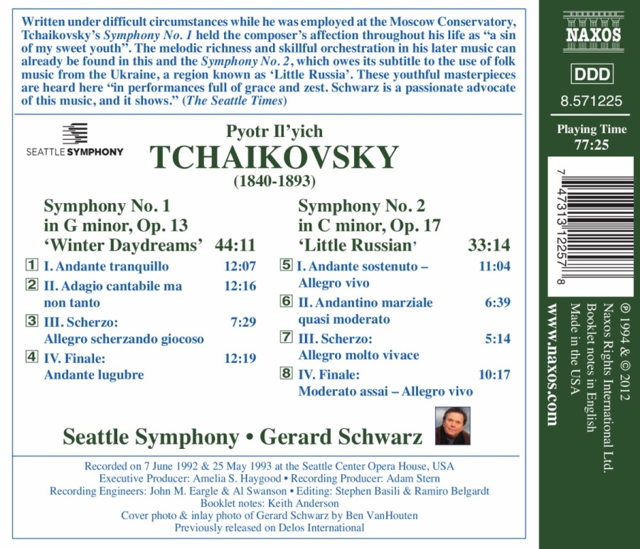 TCHAIKOVSKY: Symphonies Nos. 1 and 2 - slide-1