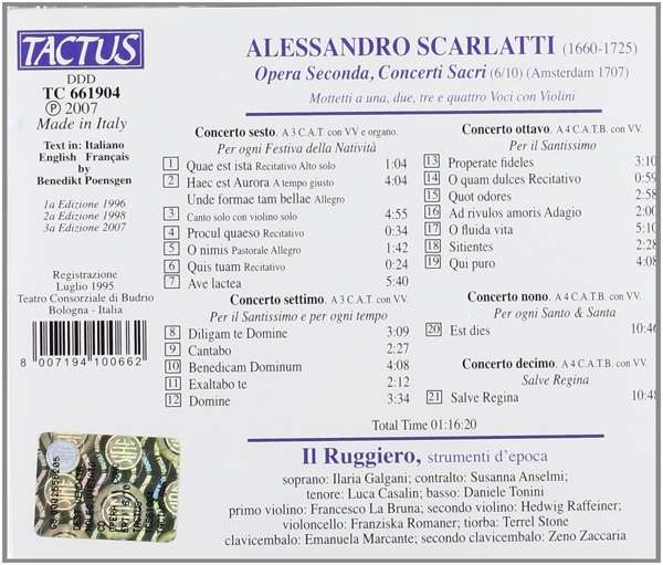 Scarlatti: Concerti Sacri Vol.2 - slide-1