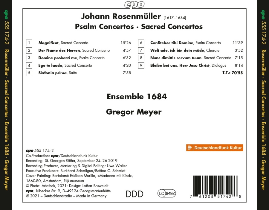 Rosenmüller: Magnificat; Sacred Concertos - slide-1