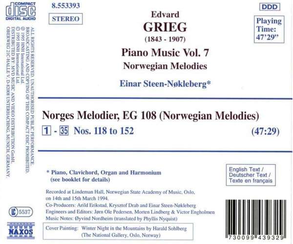 GRIEG: Piano Music vol. 7 - slide-1